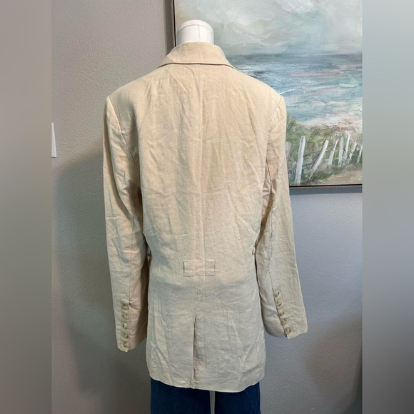 Free People Olivia Blazer Jacket in Sand/Cream Size L - Picture 7 of 9